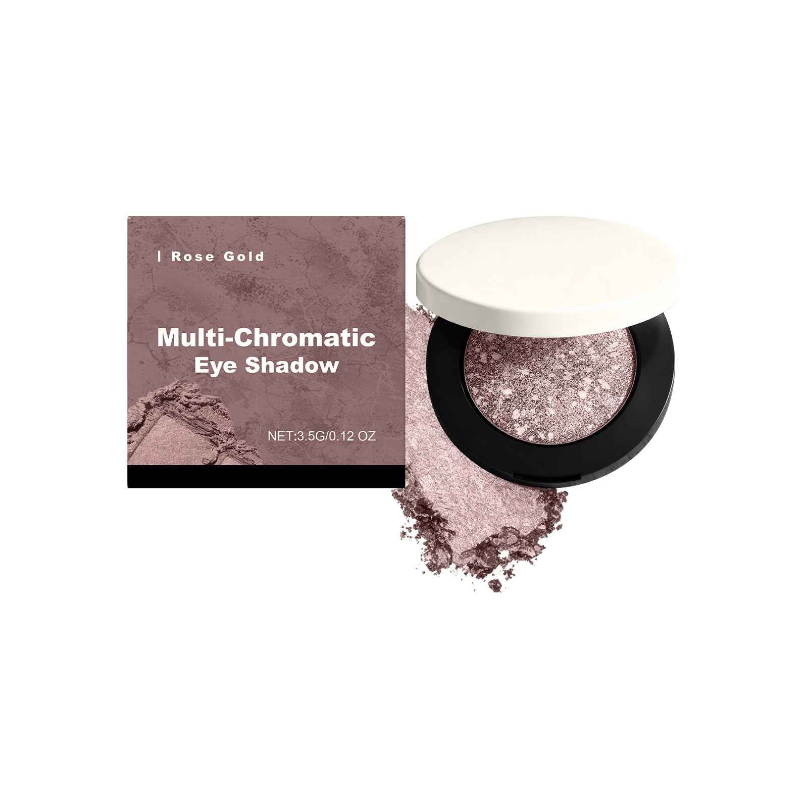 Shimmering Rose Gold Eyeshadow - 3D Long-Lasting Color