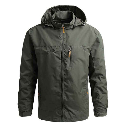 Men's Waterproof Sports Jacket — Power Bank Pocket & Cable Port | Spring & Autumn Outdoor