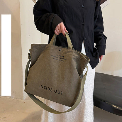 Canvas shoulder bag