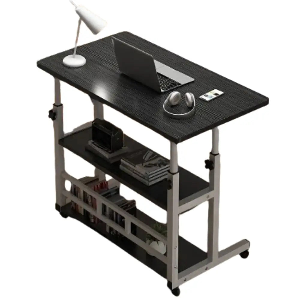 Adjustable Folding Desk with Storage Shelf & Wheels Habicare