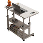 Adjustable Folding Desk with Storage Shelf & Wheels Habicare