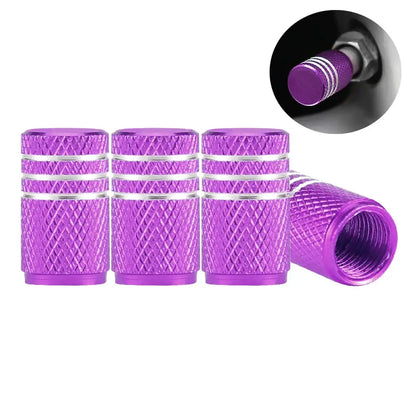 Aluminium Tire Valve Stem Caps (4Pcs) (different colours available) Habicare