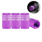 Aluminium Tire Valve Stem Caps (4Pcs) (different colours available) Habicare