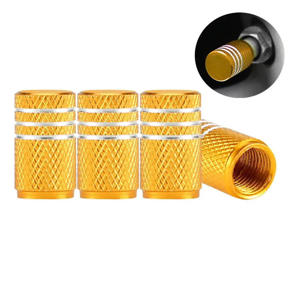 Aluminium Tire Valve Stem Caps (4Pcs) (different colours available) Habicare