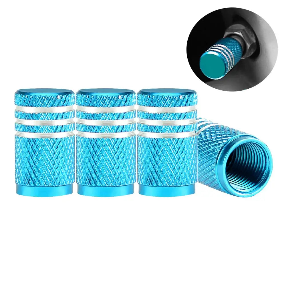 Aluminium Tire Valve Stem Caps (4Pcs) (different colours available) Habicare