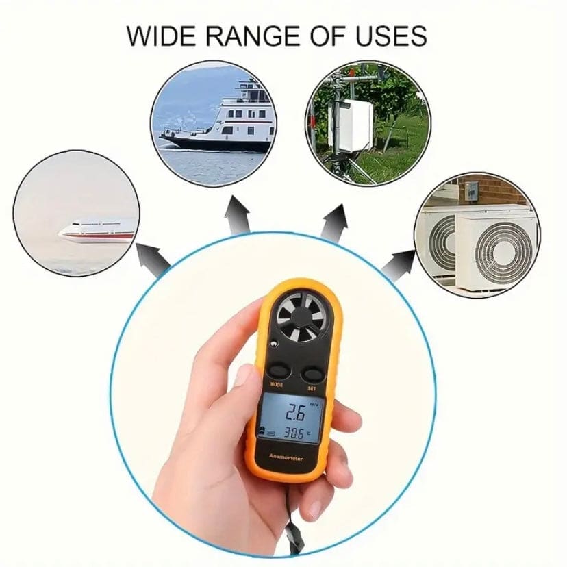 Anemometer - Wind Speed & Air Temperature Meter - ShopHub