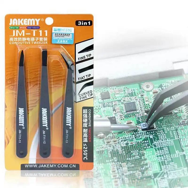 Anti-static Carbon Fiber Tweezers (3 piece) That Watch Shop