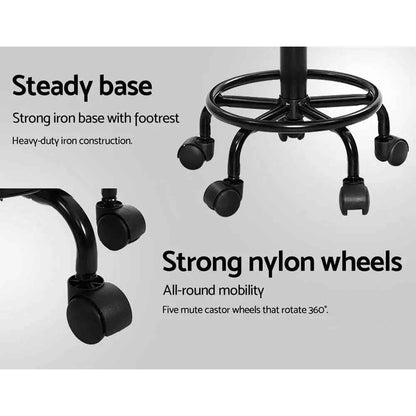 Artiss 2x Salon Stool Round Swivel Chair
