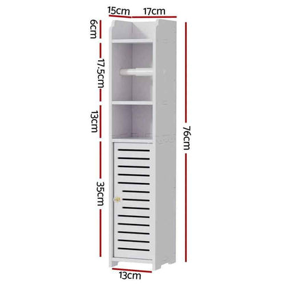 Artiss Bathroom Cabinet Toilet Roll Holder Tissue Organizer 3 Tier Floor Cabinet