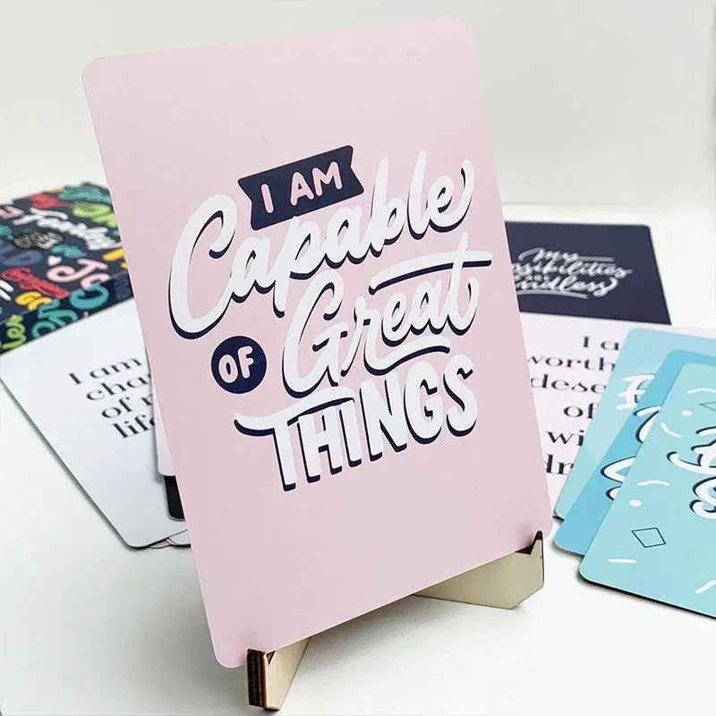 Positive affirmation cards for kids from Awesome Inc NZ, inspiring card set designed for children aged 6 and above.