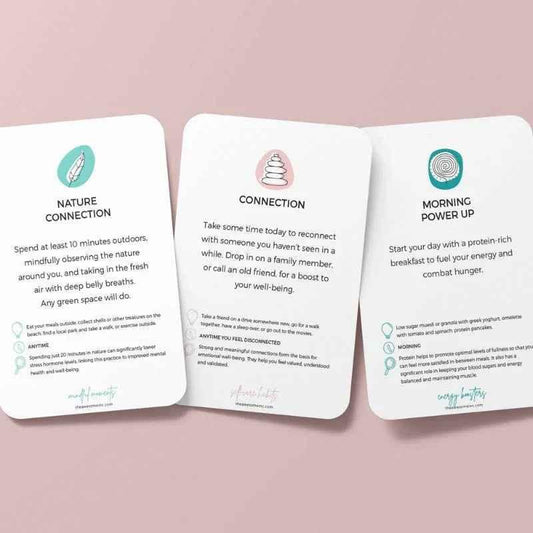 Thrive Daily Wellness Card Deck for Kids by Awesome Inc NZ, featuring colorful cards with positive prompts and activities for children aged 9+.