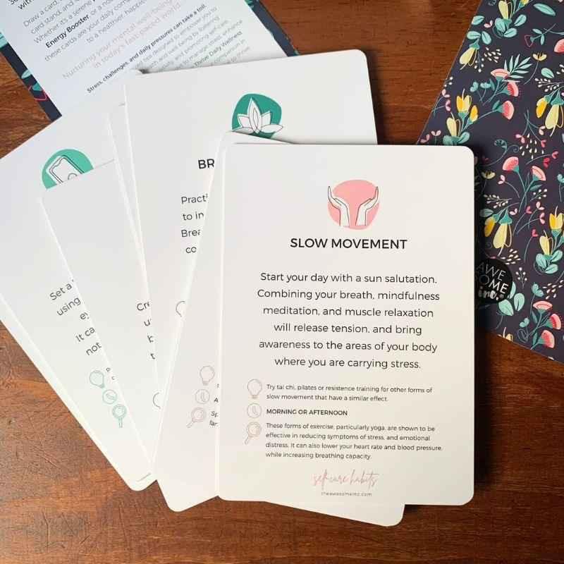 Thrive Daily Wellness Card Deck for Kids by Awesome Inc NZ, featuring colorful cards with positive messages for children aged 9+.