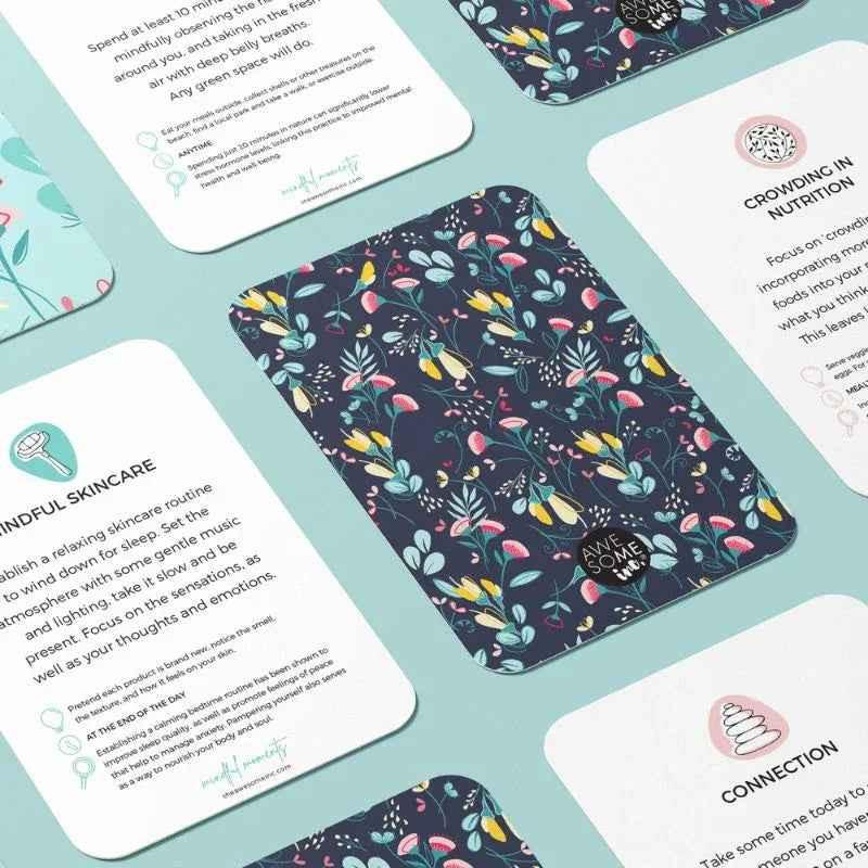 Thrive Daily Wellness Card Deck for Kids by Awesome Inc NZ, colorful cards with positive messages and activities for children 9+.