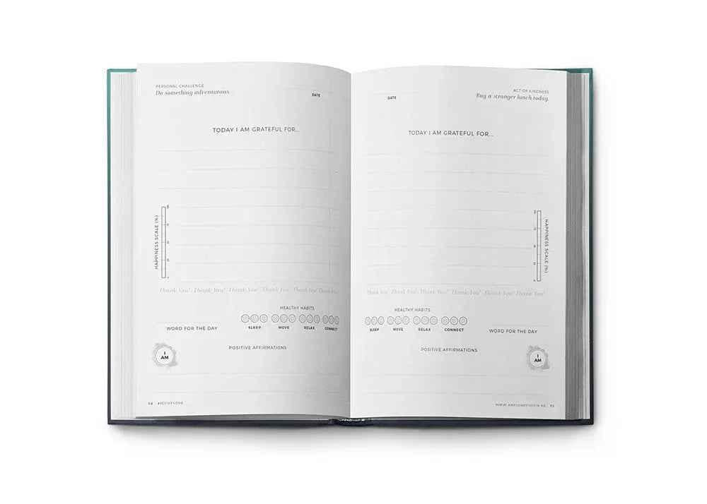 Resilient Gratitude Journal by Awesome Inc NZ with a soft cover and positive reflection prompts, designed for daily gratitude practices.