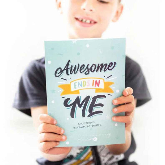 Resilient ME Gratitude Journal for Kids by Awesome Inc NZ, colorful kids' journal with positive prompts for ages 5-12.
