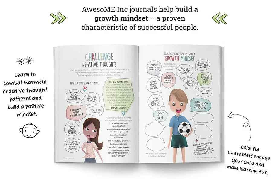 Resilient ME Gratitude Journal for Kids by Awesome Inc NZ, age 5-12, featuring colorful cover and space for gratitude notes.