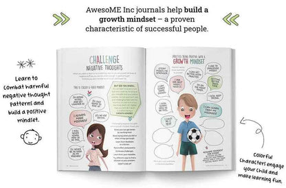 Resilient ME Gratitude Journal for Kids by Awesome Inc NZ, age 5-12, featuring colorful cover and space for gratitude notes.