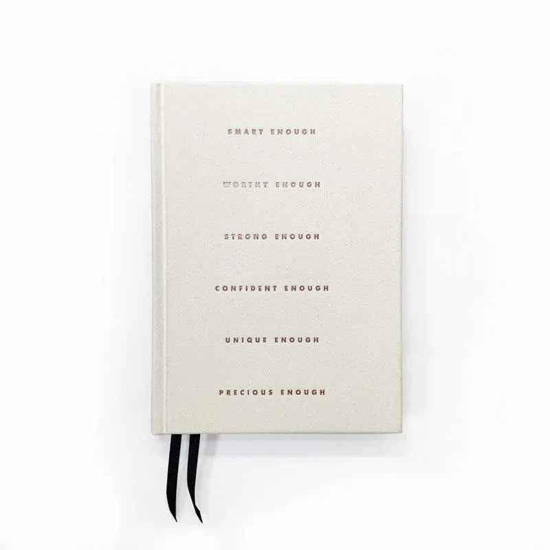 Natural linen gratitude journal for teenagers, titled "I Am... Mindset Journal" by Awesome Inc NZ, designed to inspire positive thinking.