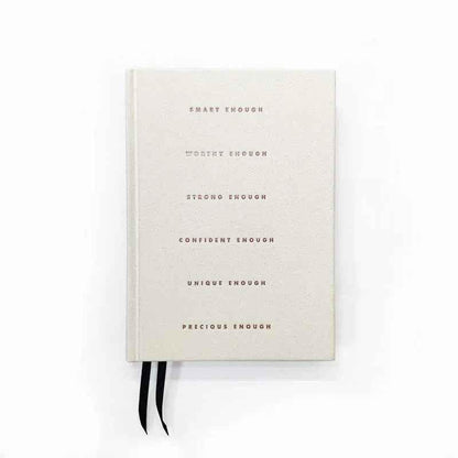 Natural linen gratitude journal for teenagers, titled "I Am... Mindset Journal" by Awesome Inc NZ, designed to inspire positive thinking.