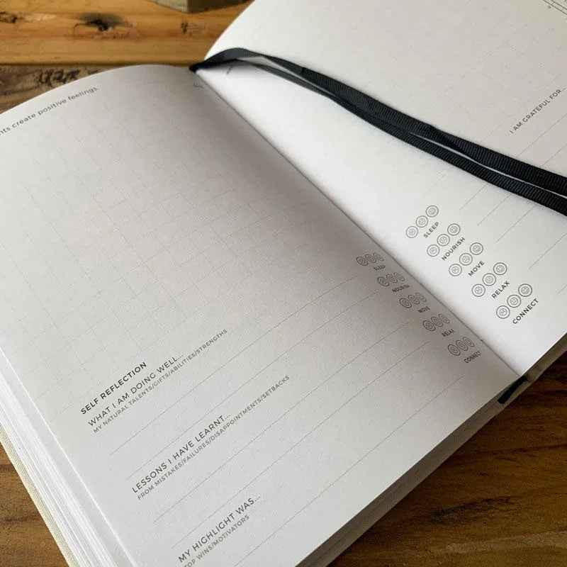 Natural linen gratitude journal for teenagers, titled "I Am... Mindset Journal for Teenagers," by Awesome Inc NZ.