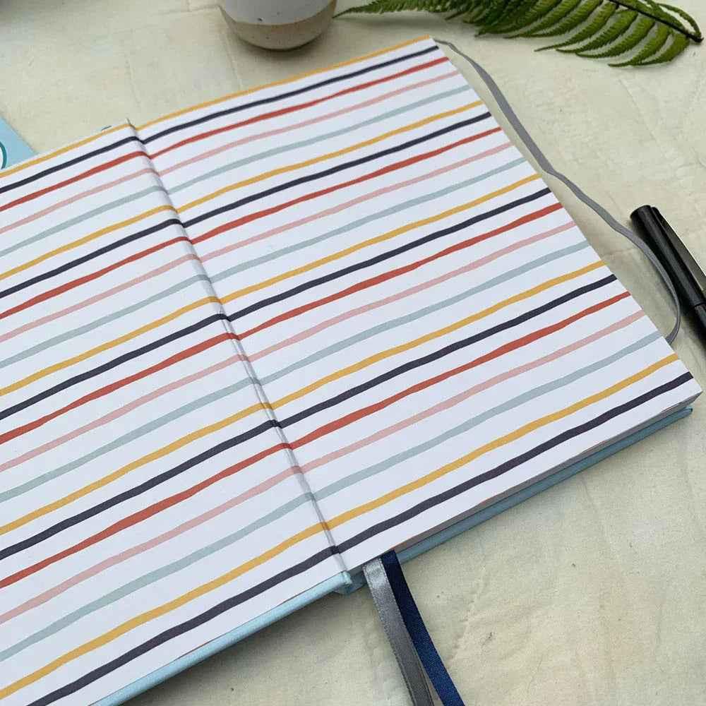 Ocean yellow You + ME Connection Gratitude Journals by Awesome Inc NZ, featuring inspiring covers and 8+ journal pages.