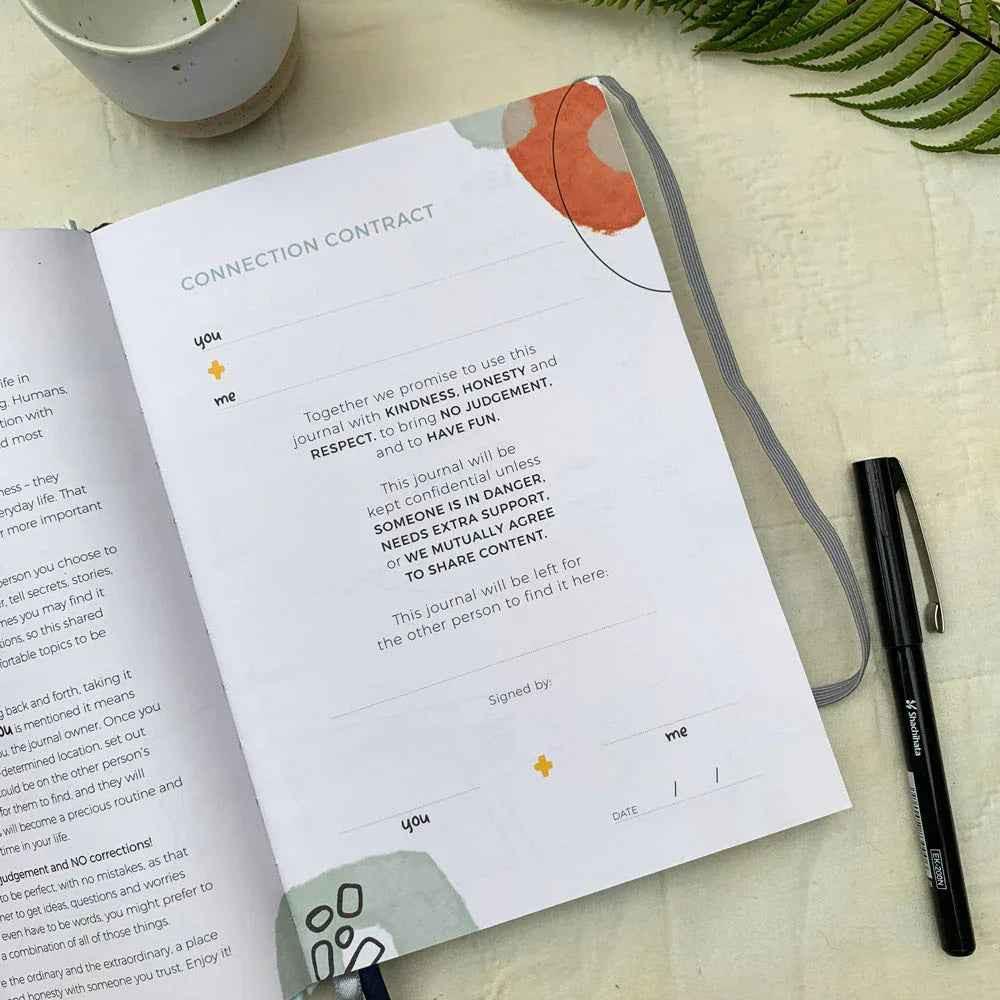 Ocean yellow You + ME Connection Gratitude Journals by Awesome Inc NZ, featuring inspiring covers and 8+ journaling pages.