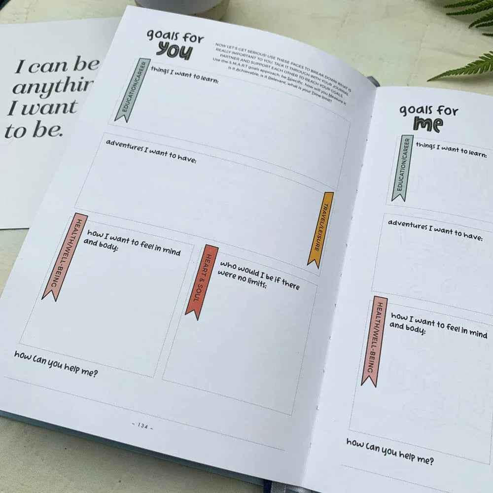 Ocean yellow You + ME Connection Gratitude Journals by Awesome Inc NZ, 8+ set with inspiring cover design.