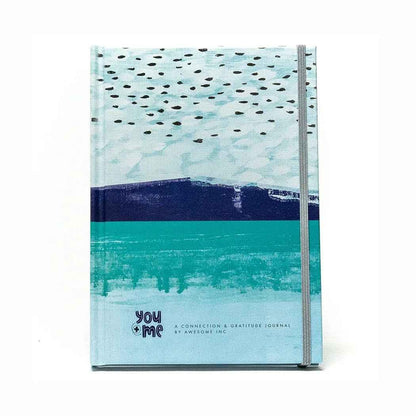 Ocean yellow You + ME Connection Gratitude Journal by Awesome Inc NZ for ages 8 and up featuring inspiring prompts and space for reflection.