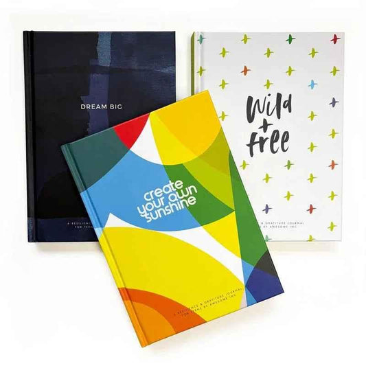 Resilient ME Gratitude Journal for Teens by Awesome Inc NZ, featuring a colorful cover with inspiring designs for ages 12-18.