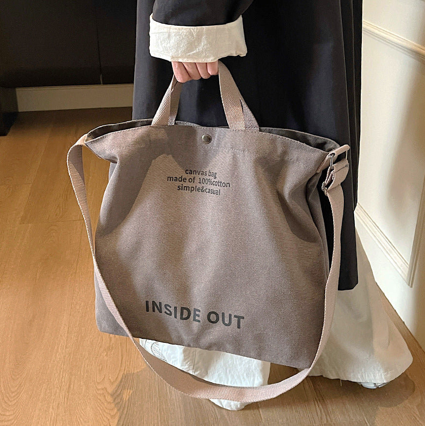 Canvas shoulder bag