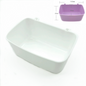 Pet Feeder Waterer Bowl with Hook Hanging Design White dealonline.co.nz