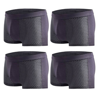 Men's Modal Boxer Shorts — Breathable Mesh Mid-Waist Underwear | Single & 4-Pack