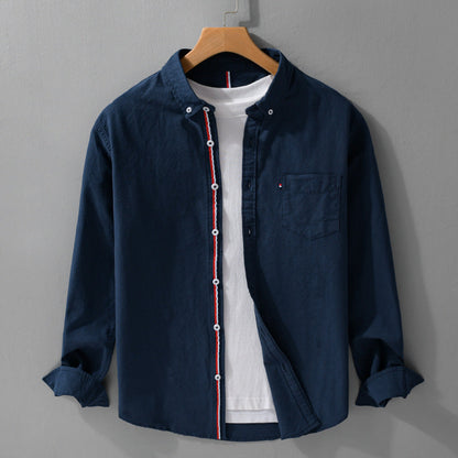 British Style Long Sleeve Cotton Blend Shirt