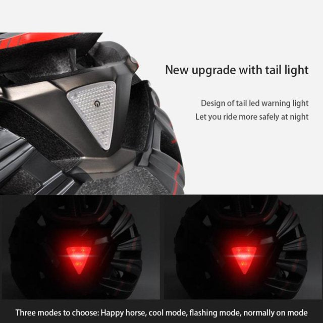 ECOTREK Bicycle Helmet with  Rear Light – Adjustable Breathable Cycling Helmet HT629012
