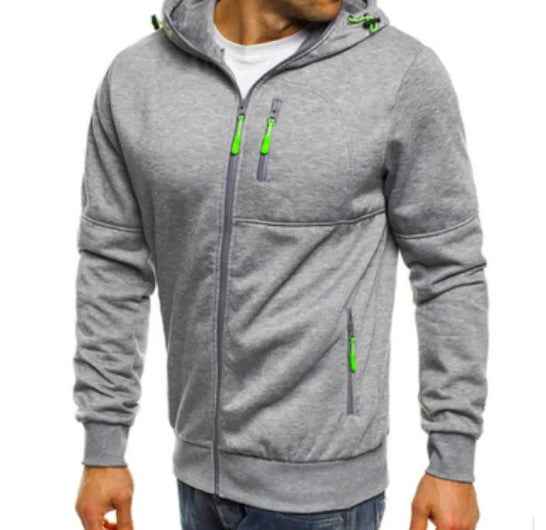 Men's cotton hoodie jacket from Mead's Supply & Equipment Outfitters, shown in a casual, comfortable fit with a front pocket and hood.