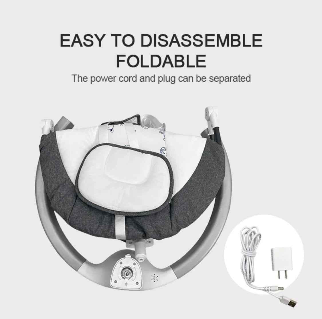 Baby Way NZ 2-in-1 electric baby rocker swing, bouncer, and dining seat with food tray and remote control.