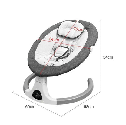 Baby Way NZ 2-in-1 electric baby rocker swing, bouncer, and dining seat with food tray and remote control, designed for infants.