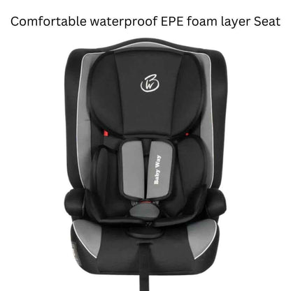 Baby Way NZ ComFit portable and convertible booster car seat for babies and toddlers, shown in a neutral setting.