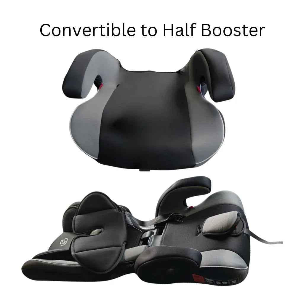 Baby Way NZ ComFit portable and convertible booster car seat for babies and toddlers, with adjustable straps and cushioned seating.