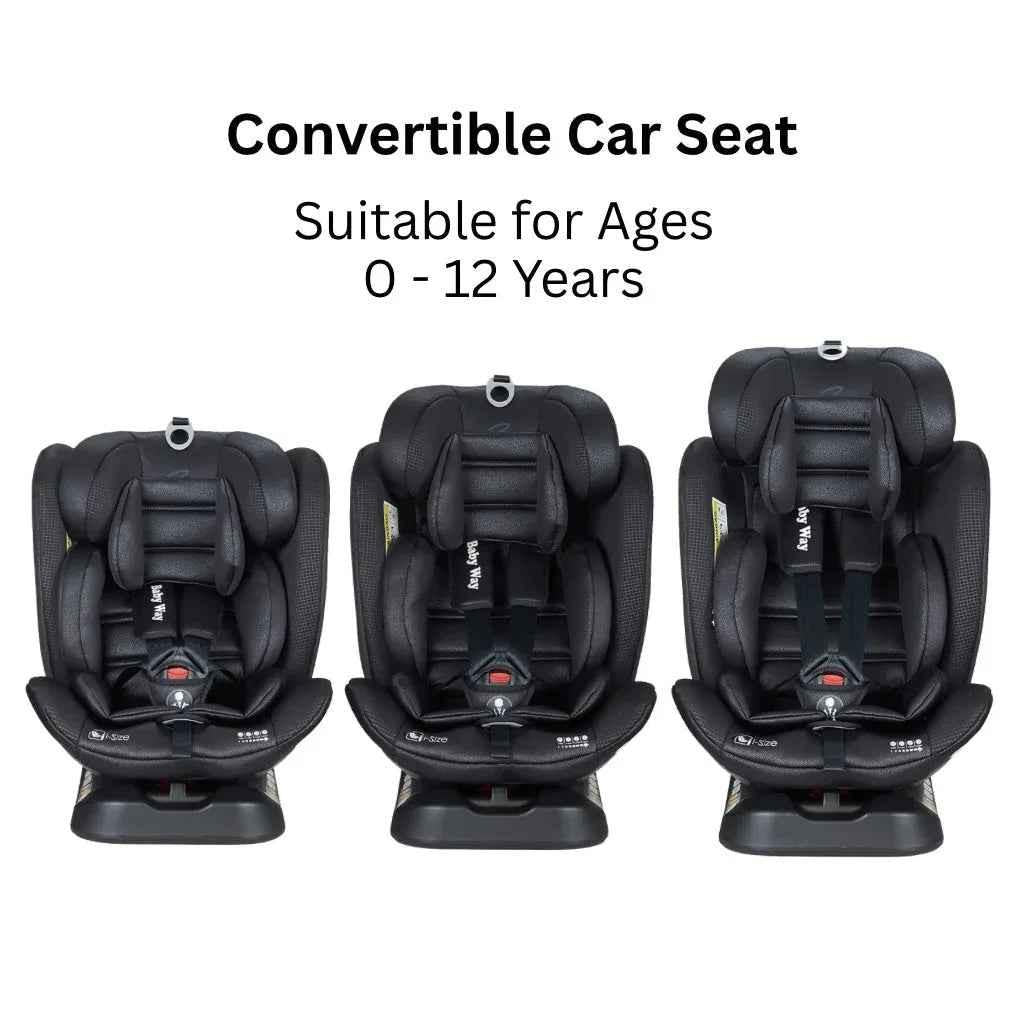 Preorder Baby Way NZ GrowSwitch iSize convertible car seat in red for babies and toddlers from birth to 12 years.