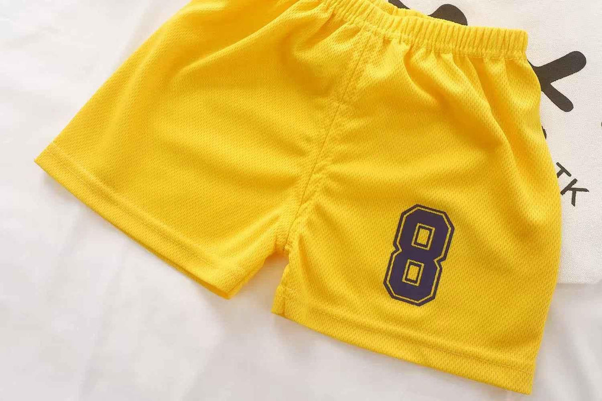 Baby Way NZ kids sportswear matching set featuring black basketball and netball style tops for toddlers.