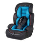 Black Baby Way NZ Racer car seat booster with adjustable headrest for enhanced comfort and safety during car rides.