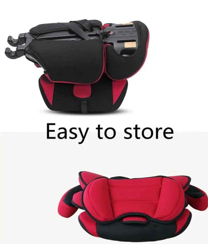 Baby Way NZ The Racer black car seat booster with adjustable headrest, designed for comfort and safety for young children.