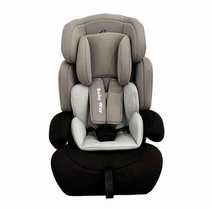 Baby Way NZ The Racer car seat booster with adjustable headrest, black booster seat for children, safety harness included.