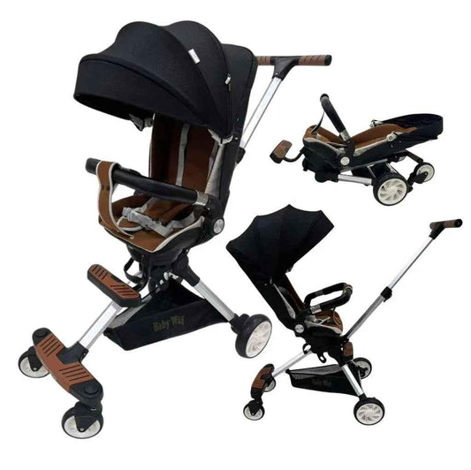 Baby Way NZ Urban Rider 2-Way Convertible Stroller, compact and versatile for urban use, with adjustable seating for infants and toddlers.