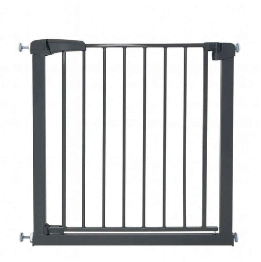 Grey Baby Way NZ safety gate for baby and pet barrier, fits 75-84 cm doors, secure gate with easy installation.