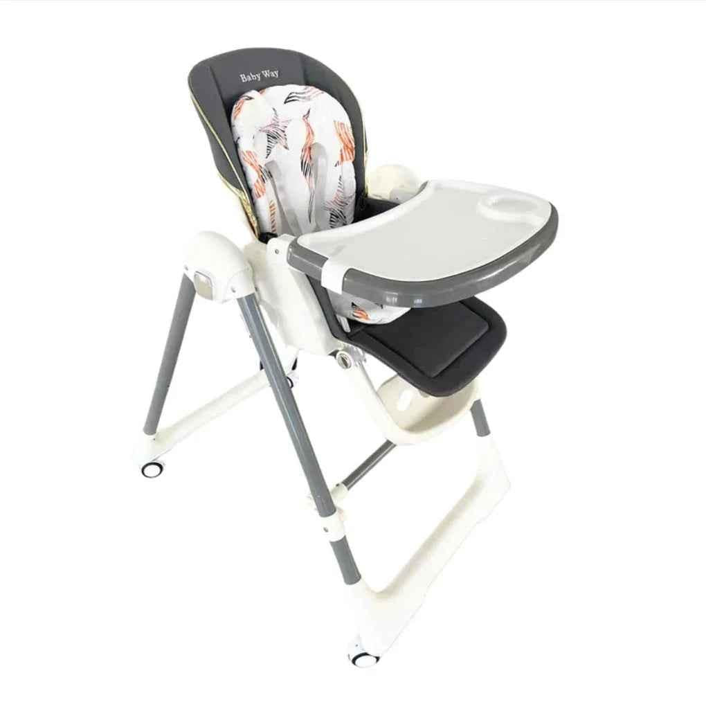 Jupiter Beige Baby Way NZ 2-in-1 high chair and swing for infants, featuring a sturdy frame and comfortable seating.