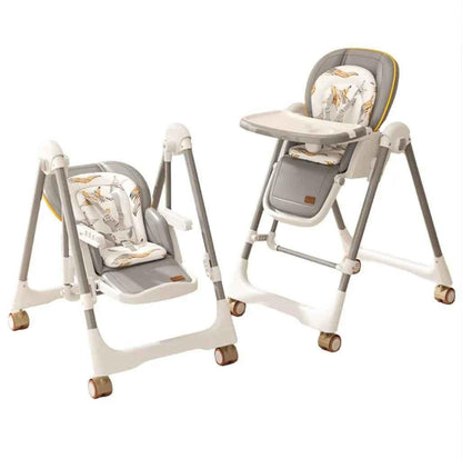 Jupiter Grey 2-in-1 Baby High Chair and Swing by Baby Way NZ, featuring a versatile design for feeding and relaxing.