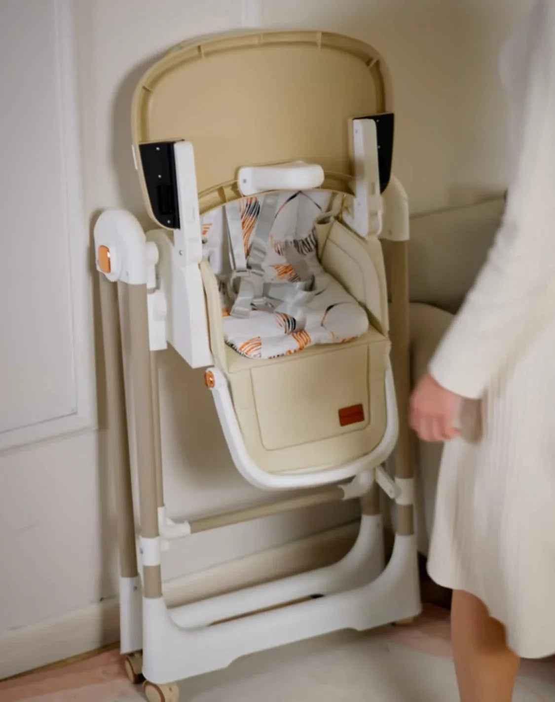 Jupiter Grey 2-in-1 Baby High Chair and Swing by Baby Way NZ, featuring a versatile design for feeding and relaxing.
