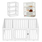 Baby Way NZ 2-in-1 convertible baby playpen with 10 pieces and storage rack, featuring colorful panels and safety gate.
